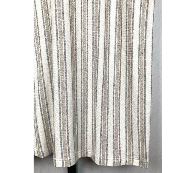Billy Reid Striped Linen Blend Dress Size XS Beige Quiet Luxury Beach Coastal - Picture 7 of 9